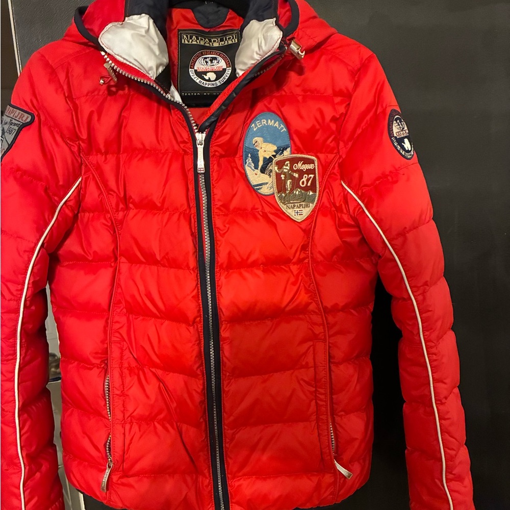 Napapijri Black and Red Jacket with Logo